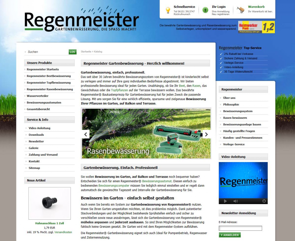 screenshot regenmeister.de